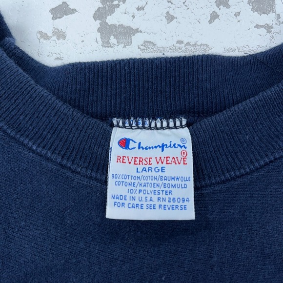 Vintage WVU Mountaineers Sweatshirt Men Large Champion Reverse Weave 80s 90s USA - Picture 5 of 11